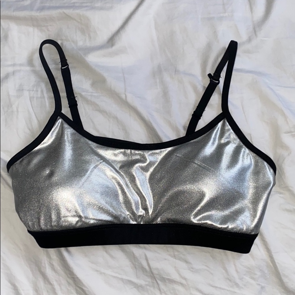 Lightly Padded Metallic Sports Bra